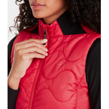 Mouwloos vest Horse Pilot dames Lippenstift Rood