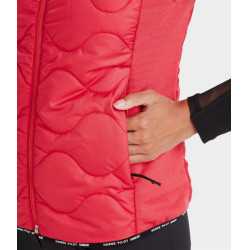 Mouwloos vest Horse Pilot dames Lippenstift Rood