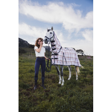 Vliegendeken Horze Defender Ruitjesprint Multicolor Vliegendeken Horze Defender Ruitjesprint Multicolor