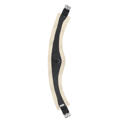 Halve maan singel lang Waldhausen gewatteerde stof Zwart / natuur