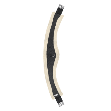 Halve maan singel lang Waldhausen gewatteerde stof Zwart / natuur