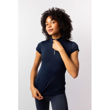 Trainingsshirt Horze Mina dames Opening Marineblauw