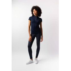 Trainingsshirt Horze Mina dames Opening Marineblauw