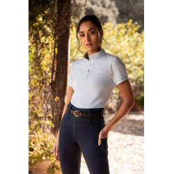 Horze Joie trainings-T-shirt met korte mouwen voor kinderen Grijs dageraad blauw