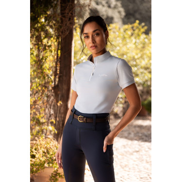 Horze Joie trainings-T-shirt met korte mouwen voor kinderen Grijs dageraad blauw