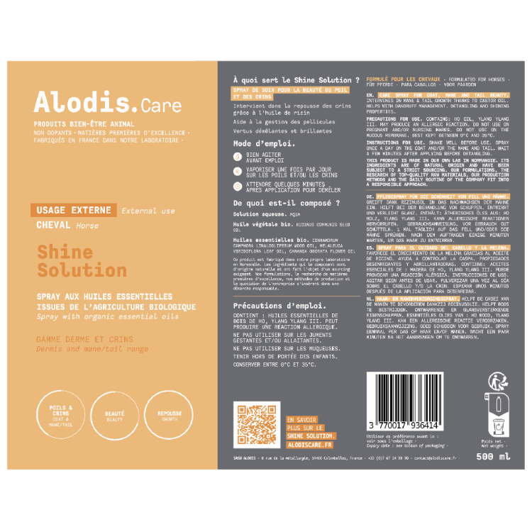Spray ontwarrend Alodis Care Shine Solution Spray ontwarrend Alodis Care Shine Solution