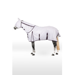 Dekzeil, hals en vliegenmasker Horze La Paz Zwart pruim Violet