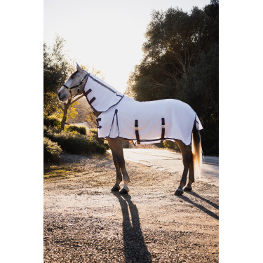 Dekzeil, hals en vliegenmasker Horze La Paz Zwart pruim Violet