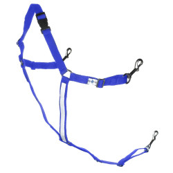 Synthetisch Amerikaans halster pony Finn-Tack Pro Blauw / wit