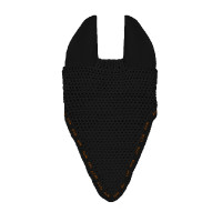 GEM Mesh lange oornetje Zwart / koraal