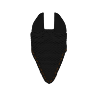 GEM Mesh lange oornetje Zwart / koraal