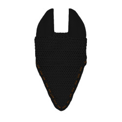 GEM Mesh lange oornetje Zwart / koraal