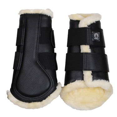 PU leren Montar beenbeschermers per 4 Zwart