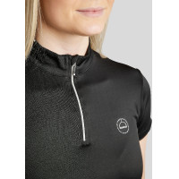 Wedstrijdpolo Montar Everly crystal logo Curve dames Zwart