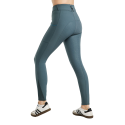 Montar Megan full grip damesrijbroek met telefoonzakje Donkers leisteen Grijs