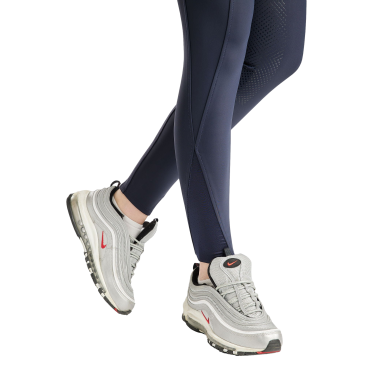 Montar MoZida Refined rijbroek met Crystal Gun metal full grip dames Marine Marineblauw