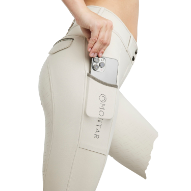 Montar MoGloria full grip damesrijbroek met kaviaarband Licht zilvergrijs Montar MoGloria full grip damesrijbroek met kaviaarband Licht zilvergrijs