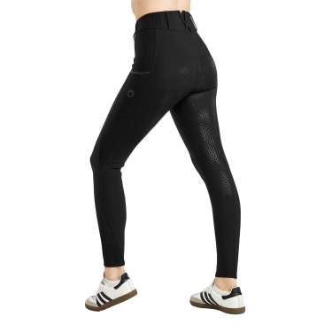 Broek Montar MoZuna Refined Pintucks met gun metal kristallen full grip dames Zwart Broek Montar MoZuna Refined Pintucks met gun metal kristallen full grip dames Zwart