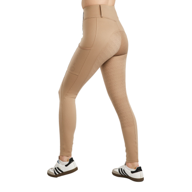 Legging Montar MoElaine logo lasersnede full grip dames Latté Legging Montar MoElaine logo lasersnede full grip dames Latté