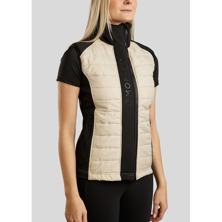 Warme mouwloze bodywarmer Montar MoMartha Contrast Hybrid dames