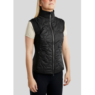 Mouwloze donsjas Hybrid Montar MoMary gun metals crystals dames