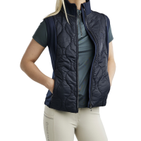 Mouwloze donsjas Hybrid Montar MoMary gun metals crystals dames Marine