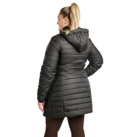 Lange gewatteerde jas Montar MoKately Curve dames Zwart Lange gewatteerde jas Montar MoKately Curve dames Zwart