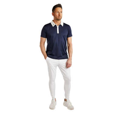 Wedstrijdpolo Montar MoWill gestructureerd dames Marine Marineblauw
