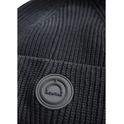 Gebreide wollen muts van Montar met logo Zwart