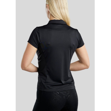 Montar MoStella trainingsshirt met korte mouwen van mesh en contrasterende opdruk voor dames Montar MoStella trainingsshirt met korte mouwen van mesh en contrasterende opdruk voor dames