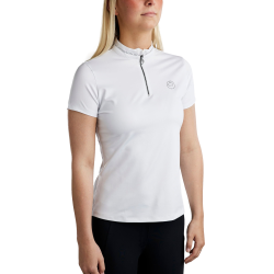 T-shirt met korte mouwen Montar MoBlair met donkergrijze kristallen voor dames Wit T-shirt met korte mouwen Montar MoBlair met donkergrijze kristallen voor dames Wit