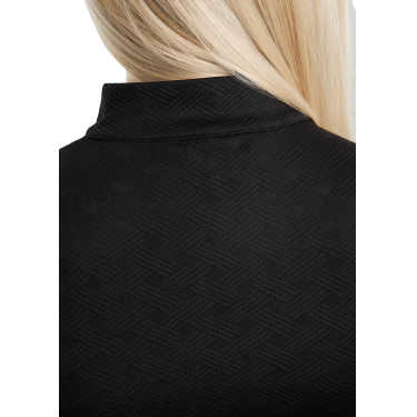 Montar MoCilia verfijnd trainingspolo met korte mouwen Jacquard dames Zwart Montar MoCilia verfijnd trainingspolo met korte mouwen Jacquard dames Zwart