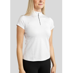 Montar MoElaine dames trainings-T-shirt met korte mouwen en laser uitgesneden logo