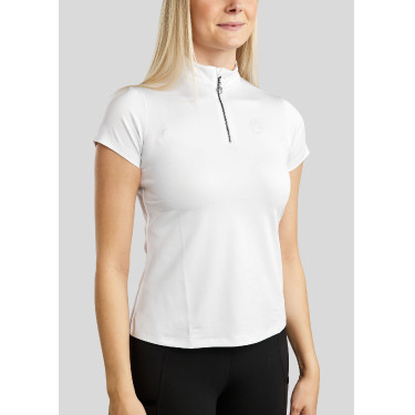Montar MoElaine dames trainings-T-shirt met korte mouwen en laser uitgesneden logo