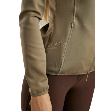 Montar Liza hoodie met rosegouden kristallen en volledige rits voor dames Montar Liza hoodie met rosegouden kristallen en volledige rits voor dames