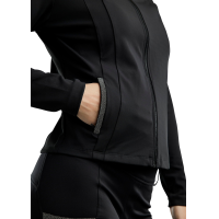 Full-zip jas Montar MoGloria met kaviaarband dames Zwart Full-zip jas Montar MoGloria met kaviaarband dames Zwart