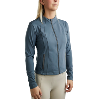 Full-zip jas Montar MoGloria met kaviaarband dames Donkers leisteen