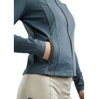 Full-zip jas Montar MoGloria met kaviaarband dames Zwart Full-zip jas Montar MoGloria met kaviaarband dames Zwart