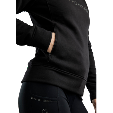 Sweatshirt Montar MoNaja hoge kraag kristallen gun metal dames Sweatshirt Montar MoNaja hoge kraag kristallen gun metal dames