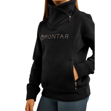 Sweatshirt Montar MoNaja Junior zijsluiting kristallen rosegoud Sweatshirt Montar MoNaja Junior zijsluiting kristallen rosegoud
