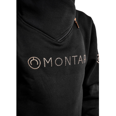 Sweatshirt Montar MoNaja Junior zijsluiting kristallen rosegoud Sweatshirt Montar MoNaja Junior zijsluiting kristallen rosegoud