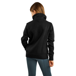 Sweatshirt Montar MoNaja Junior zijsluiting kristallen rosegoud Zwart