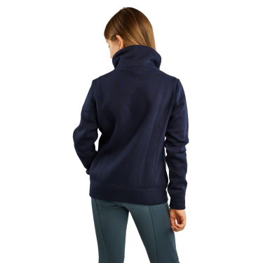 Sweatshirt Montar MoNaja Junior zijsluiting kristallen rosegoud Marine Marineblauw