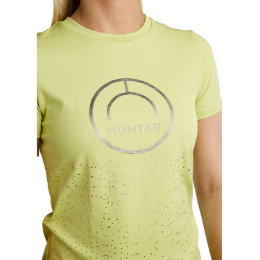 T-shirt met korte mouwen Montar MoSille logo gedrukt gun metal dames T-shirt met korte mouwen Montar MoSille logo gedrukt gun metal dames