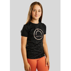 T-shirt met korte mouwen Montar MoNille Junior bedrukt in rosegoud