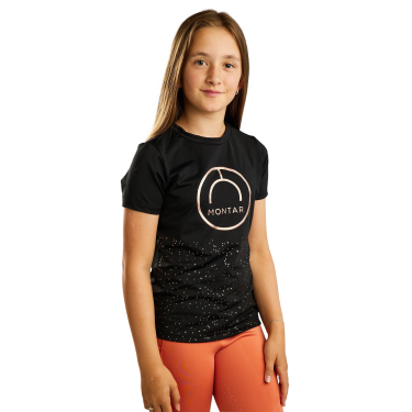 T-shirt met korte mouwen Montar MoNille Junior bedrukt in rosegoud