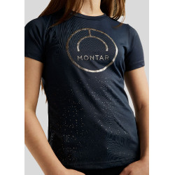 T-shirt met korte mouwen Montar MoSille Junior bedrukt logo gun metal dames