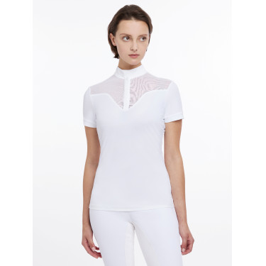 Wedstrijdpolo Emily LeMieux korte mouwen Wit