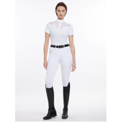 Wedstrijdpolo Emily LeMieux korte mouwen Wit