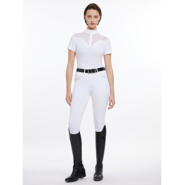 Wedstrijdpolo Emily LeMieux korte mouwen Wit